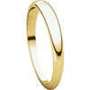 14k Yellow Gold 3mm Half Round Tapered Band, Size 6.5