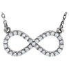 14k Rose Gold 1/8 ctw. Diamond Infinity 16-inch Necklace