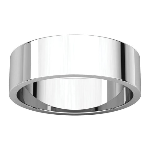 Sterling Silver 6mm Flat Band, Size 10.5