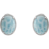 Sterling Silver Larimar Earrings
