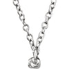 14k White Gold 1/6 CTW Diamond Bar 18" Necklace
