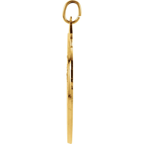 14k Yellow Gold 29mm St. Christopher Medal
