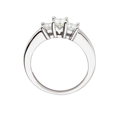 14k Yellow Gold Three-Stone Anniversary Band, Size 6