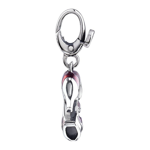 Sterling Silver High Heel Enameled Charm