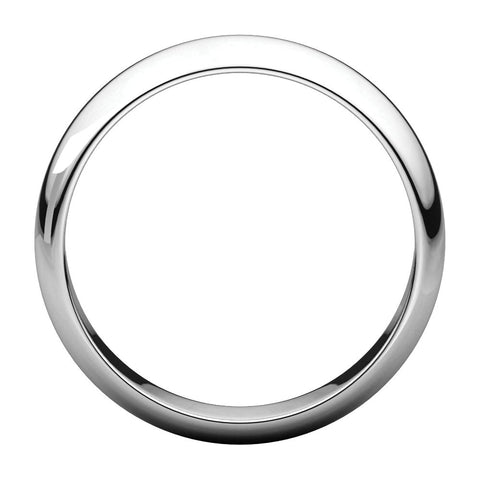 Sterling Silver 5mm Half Round Band, Size 6