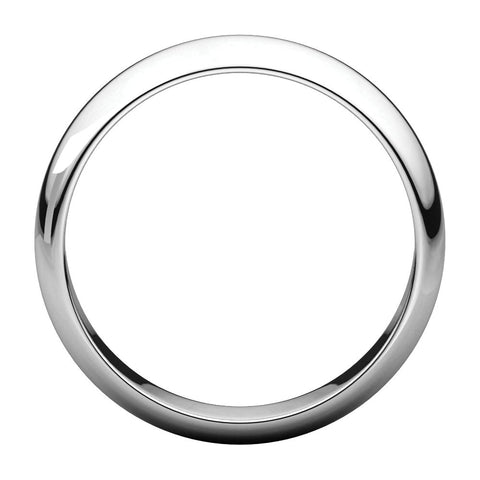 Sterling Silver 5mm Half Round Band, Size 8.5