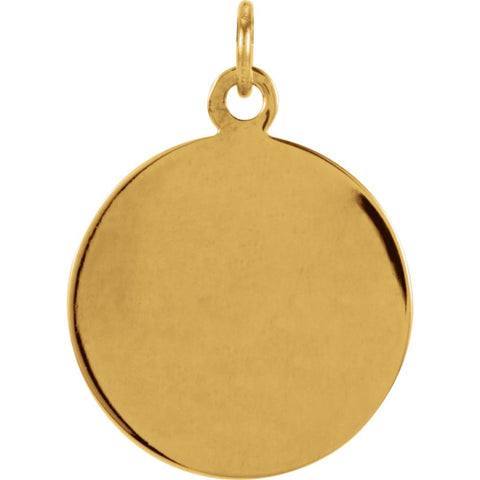 14k Yellow Gold 14.75mm St. Christopher Medal