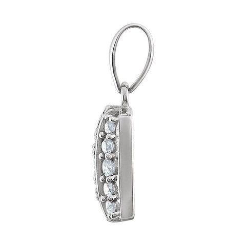 14k White Gold 1/3 CTW Diamond Pendant