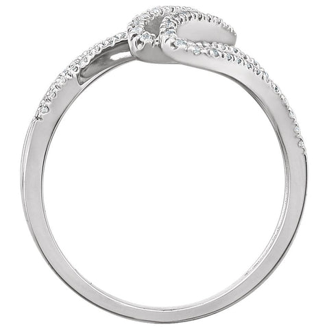 14k White Gold 1/4 CTW Diamond Ring, Size 7