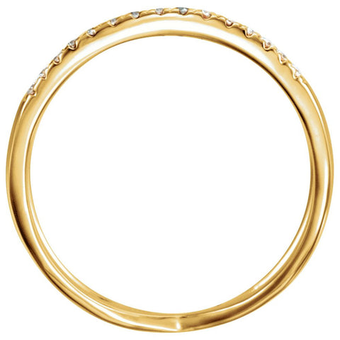 14k Yellow Gold 1/5 CTW Diamond Freeform Ring, Size 7