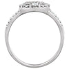 14k White Gold 3/8 CTW Diamond Ring, Size 7