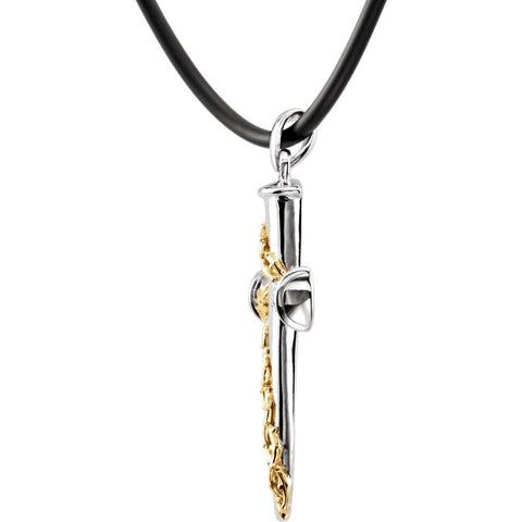 Gold Plated & Sterling Silver Three-Nails Promise 24" Necklace