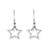 14k White Gold Star Earrings