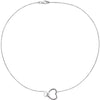 Sterling Silver .03 CTW Diamond Interlocking Heart 18" Necklace