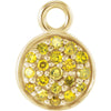 14K Yellow Gold 1/10 CTW Yellow Diamond Dangle