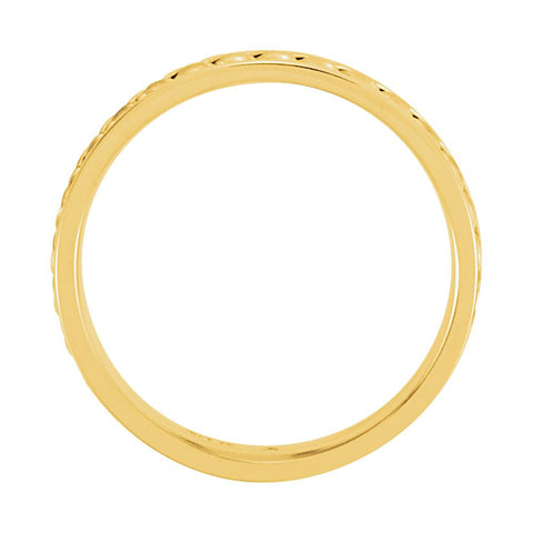 14K White & Yellow Gold 6.75mm Hand Woven Band Size 9