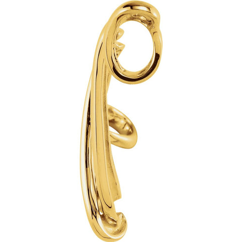 14k Yellow Gold 33x51mm Chain Slide