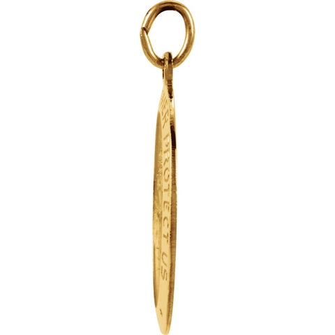 14k Yellow Gold 19x14mm Oval St. Christopher Medal