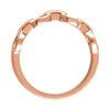 14k Rose Gold Chain Link Ring , Size 7