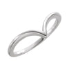 14k White Gold "V" Ring, Size 7