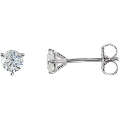 14k White Gold 1/2 CTW Diamond Stud Earrings