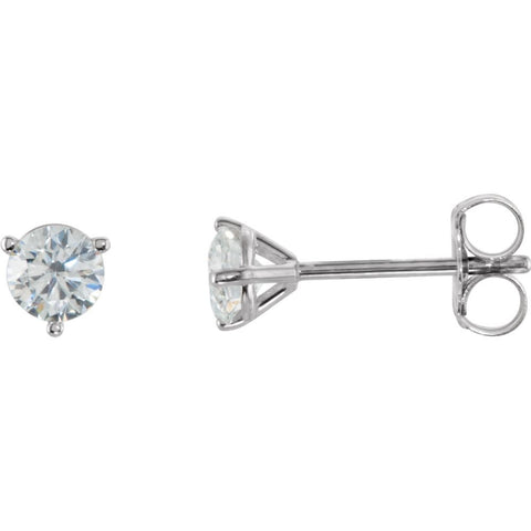 Platinum 1/2 CTW Diamond Stud Earrings