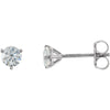 Pair of 1/2 CTTW Diamond Friction Post Stud Earrings in Platinum