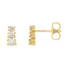 14K Yellow Gold 3/8 CTW Diamond 3-Stone Earrings