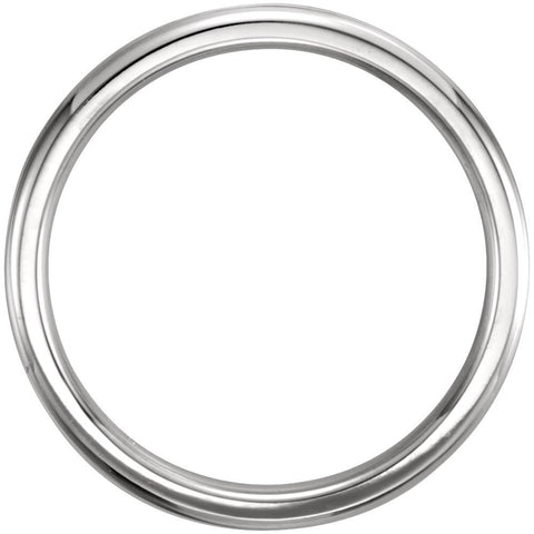 14k White Gold 2mm Comfort Fit Milgrain Band Size 6