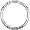 14k White Gold 2mm Comfort Fit Milgrain Band Size 5