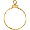 Coin Edge Screw-Top Coin Frame Mounting in 14K Yellow Gold