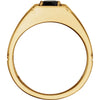 14k Yellow Gold Onyx Men's Ring, Size 11