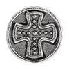 Sterling Silver 10.5x7.5mm Cross Cylinder Bead