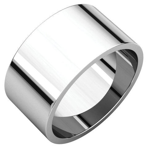 Sterling Silver 10mm Flat Band, Size 8