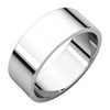 07.00 mm Flat Band in 14K White Gold ( Size 9 )