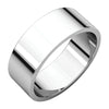 07.00 mm Flat Band in 14K White Gold ( Size 9.5 )