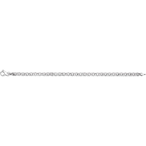 14k White Gold Charm 7" Bracelet