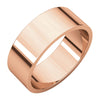 Flat Wedding Band Ring in 14k Rose Gold ( Size 5.5 )