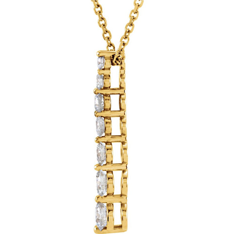 14k Yellow Gold Journey Diamond Necklace