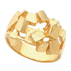 Men's Nugget Ring Mounting in 14k Yellow Gold ( Size 10 )