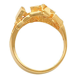 14k Yellow Gold Nugget Ring Mounting, Size 11