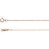 1mm Solid Cable 18-Inch Chain in 14K Rose Gold