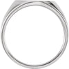 14k White Gold Signet Ring, Size 11