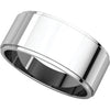 14k White Gold 8mm Flat Edge Band, Size 8