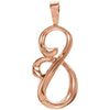 14k Rose Gold Freeform Pendant