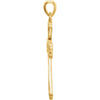 18k Yellow Gold 33x25mm Cross Pendant Mounting