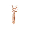 14k Rose Gold .08 CTW Diamond "XO" 16" Necklace