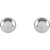14k White Gold 3mm Round Ball Earrings