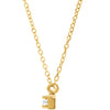 14k Yellow Gold 1/10 CTW Diamond Bar 17.5" Necklace
