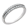 14k White Gold 1/3 ctw. Diamond Knife Edge Anniversary Band, Size 7
